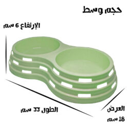 صحن-اكل-وشرب-مزدوج-للكلاب-والقطط-كبير-بالوان-متنوعة