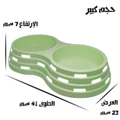 صحن-اكل-وشرب-مزدوج-للكلاب-والقطط-كبير-بالوان-متنوعة