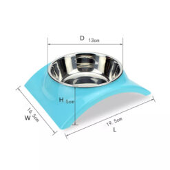 صحن-اكل-مفرد-للقطط-والكلاب-ستانلس-ستيل-بقاعدة-بلاستيكية