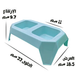 صحن-أكل-وشرب-مزدوج-مرتفع-للكلاب-والقطط-بالوان-مختلفة