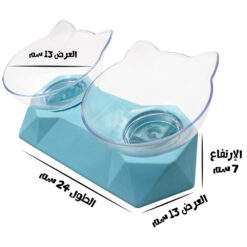 صحن-اكل-وشرب-مزدوج-للكلاب-والقطط-بالوان-مختلفة